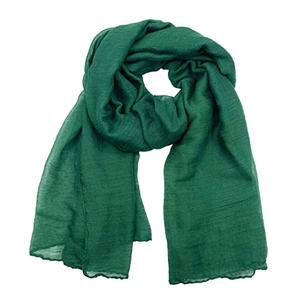 woogwin Women's Cotton Scarves Lady Light Soft Fashion Solid Scarf Wrap Shawl (One Size, DarkGreen)