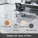 46"x53" Clear Elastic Chair Mat for Hardwood Tile Floors