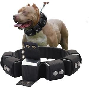 Tactical Weighted Dog Collar - Weights for Training & Exercise - Small, Medium, Large Dogs (1.5" Wide Neck Size 18"-22")