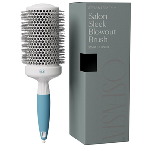Professional Round Brush for Blow Drying  Large Ceramic Ion Thermal Barrel Brush for Sleek, Precise Heat Styling and Maximum Volume  Lightweight Hair Brush for Smooth, Manageable Hair (2 Inch) (Not Electrical)
