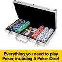 Spin Master Games, Cardinal Classics, 300-Piece Poker Set with Aluminum Carrying Case & Professional Weight Chips & Poker Dice, for Ages 8+