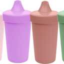 Re-Play Spill-Proof Sippy Cups for Toddlers - Kids Reusable 10 Oz Set of 4, Dishwasher & Microwave Safe, Made in USA, Blossom