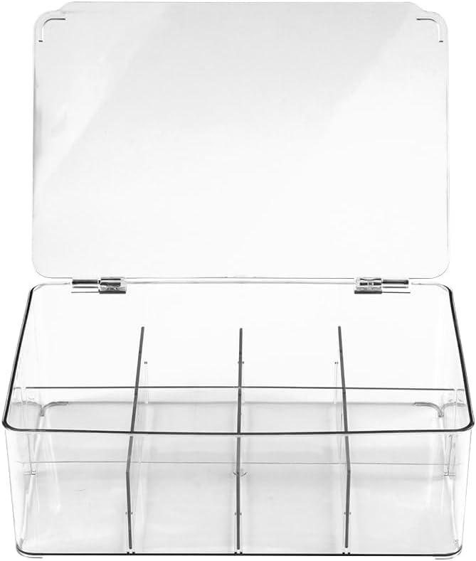 2 Pack The Lakeside Collection Adjustable 8-Compartment Storage Container