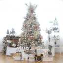 Sea Team 21-Pack Christmas Ball Ornaments with Strings, 80mm/3.15-Inch Large Size Baubles, Shatterproof Plastic Christmas Bulbs, Hanging Decorations for Xmas Tree, Holiday, Wedding, Party, Rose Gold