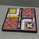 AMEROUS 12 inches Wooden Ludo Board Game - Snakes and Ladders, 2 in 1 Reversible, 1-4 Players Family Dice Games Set for Kids, Adults, Classics Tabletop Version (Gift Box Packed)