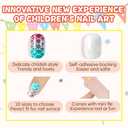 Press on Nails Kit For Kids, Cute Stuff For Little Girls Press On Nails Set, Suitable for Children Aged 4 To 12 Press On Nails, Reusable Stick On Fake Nails No Glue Needed For Girls Set1 (01)