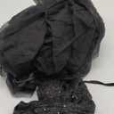 GRACE KARIN Girls Sequin Dress Formal Pageant Sparkle Party Ruffle Prom Maxi Dress Size 5-14Y (5-6 Years, Black)