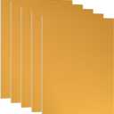 PATIKIL 7x5x1/32inch Anodized Aluminum Sheet, 5Pcs Metal Rectangle Aluminum Plate 0.8mm Thick Engraving Blanks for Laser Engraving DIY Decorative Crafting Home Decoration, Yellow (7x5inch)