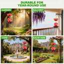 2 x Hummingbird Feeders for Outdoors with Ant Moat, 10 oz Hanging Nectar Feeder, Decorative Light-Reflective Design, Leak-Resistant, Easy to Fill & Clean