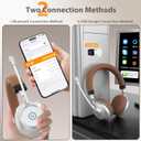 Wireless Headset with Mic for Work, Bluetooth Headset with Noise Cancelling Mic for Clear Calls, Bluetooth V5.3 Headphones with Mic Mute & USB Dongle, Charging Base for PC/Laptop/Phones/Call Center