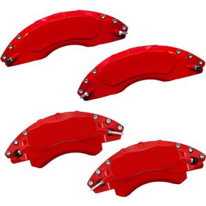 AOOA Red Aluminum Brake Caliper Covers for Tesla Model S 2017-2021 & Model X 2016-2021, Set of 4, Easy Install, Protective Styling