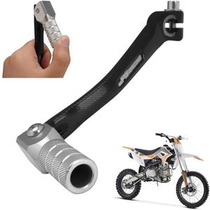 JFG RACING Motorcycle Folding Gear Shifter Shift Lever Pedal CNC Universal for CRF XR RM KX KLX TTR PW SSR Apollo TAO TAO SDG 50cc - 125cc Dirt Pit Bike Sliver (Silver)