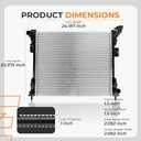 Autoexact Radiator for 2008-2016 Chrysler Town & Country, for 2008 Chrysler Voyager, Engine Radiator for 2008-2020 Dodge Grand Caravan, for 2009-2014 Volkswagen Routan/ 2012-2015 Ram C/V/Dodge Atos