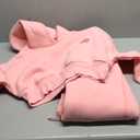 Aelfric Eden Baggy Sweatsuit Set for Womens Fleece 2 Piece Outfits Tracksuit Matching Crop Top Hoodies Barrel Pants (X-Small, Pink)