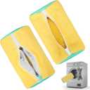 2Pcs Shoe Washing Machine Bag, Reusable Shoes Cleaning Bags for All Shoe Types, Laundry Shoe Bag for Washer and Dryer (Yellow)