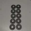 10 Pack 3/4 inches Malleable Cast Iron Pipe Flange, Industrial Pipe Flanges for Threaded Black Pipes and Fittings, DIY Steampunk Industrial Vintage Style.