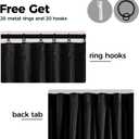 BGment Black Velvet Halloween Decor Curtains 90 Inches for Bedroom, Blackout Thermal Insulated Room Darkening Curtains with Back Tab and Rod Pocket for Living Room, Set of 2 Panels, 52 x 90 Inch