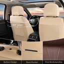 FLORICH Front Seat Covers 2 Pieces Universal Seat Cover for Cars Breathable Leather Waterproof Car Seat Cover Driver Seat Cover Automotive Car Seat Cushion Fit for Most Cars SUV Trucks, Beige&Coffee
