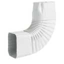 Downspout Gutter Elbows 2"x3", Angle of 90 Degrees, Low Gloss White（Style B“Side Elbows”）
