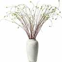 Dingion 10 Pcs Artificial Lifelike Curly Willow Branches Decorative Dried Twigs 51 Inches Faux Tree Branches with Leaves Fake Bendable Stick Vintage Vines Stems for DIY Greenery Vase Home Office Decor