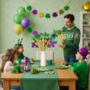 Suncalla 12 Pcs Mardi Gras Decoration Mardi Gras Picks 15 Inch Glitter Fleur De Lis Picks Carnaval Purple Green Gold Ornament for Tree Topper Home Floral Arrangement Wreath Party Decor