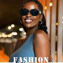 FEISEDY Retro Trendy Rectangle Sunglasses Women Men Vintage 90s Small Narrow Square Sunglasses B2322 (Black)