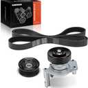 A-Premium Engine Serpentine Belt Drive Kit Compatible with Lexus Cars - LS400 1995 1996 1997-4.0L