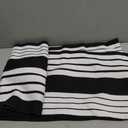 KaHouen Black and White Striped Rug (27.5 x 43 Inches),Black and White Outdoor Rug, Hand-Woven Striped Rug Indoor/Outdoor Area Rug Front Door Floor Mat for Farmhouse/Porch/Living Room.
