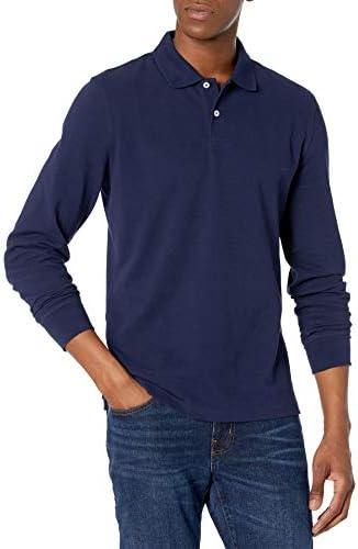 Amazon Essentials Men's Long-Sleeve Pique Polo Shirt XL