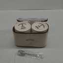 Dandat 4 Pcs Insulated Bento Box Portable Stainless Steel Food Container Round Microwave Safe Stackable Leakproof Thermal Food Container for Adult Men Women with Insulated Bag, 74 oz(Beige)