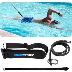 Swim Tether Belt Travel Pack for Stationary Swimming in Pools and Swim Spas - Summer Season 2024 - Small/Medium (Large/Extra Large)