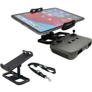 Drone Tablet Mount Holder - Universal Adjustable 4.7-12.9" Bracket Compatible with Dji Mavic 2/Zoom/Pro Mini 2/2S/SE, Air 2/2S, Pro/Spark/ZINO Controllers, Extended Control Phone Clip with Lanyard