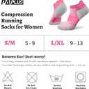 PAPLUS 6 Pairs Ankle Compression Socks for Women, Cushioned Running Socks with Arch Support, Low Cut, Targeted Compression (M)