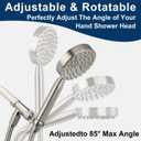 All Metal Shower Head with Handheld - 72" Long Hose High Pressure HandHeId Showerhead Sprayer, Solid Outdoor Showerheads and Brass Holder, Brushed Nickel