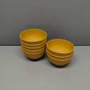 Wheat Straw Bowl Set of 8, Unbreakable Cereal Bowls 26 OZ,Freezer and Dishwasher Safe Bowl Sets,Breakfast Bowls Suitable for Cereal,Salad,Snack and Soup (Yellow)