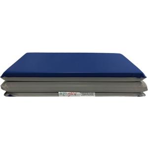 Toddler KinderMat Rest Mat with Pillow, 3/4 Inch Thickness, 8-mil Vinyl (Blue and Grey)