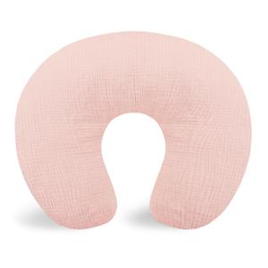 Hooyax Muslin Nursing Pillow Covers Only, Soft and Breathable Nursing Covers for Breastfeeding Pillows, Adorable Infant Feeding Pillow slipcover for Baby Boy and Girls (Pink)