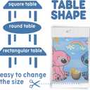 Pack of 4 Party Tablecloth Cartoon 70x42 Inch Birthday Cartoon Table Cloth 70" x 42" Baby Shower Decorations for Birthday Tablecovers for Celebration Table Cover Party Supplies Decorations