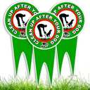 6 PC Clean Up After Your Dog Signs, 12x6 DS Dibond No Pooping Dog Signs for Yard