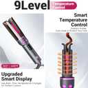 Negative Ion Automatic Rotating Curling Iron Smart Tangle-Free, Dual Voltage, Anti-Scald, Portable Ceramic-Coated Auto Hair Curler for Travel & Home Use1inch