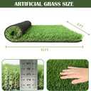 1.38" Artificial Grass Turf 5 x 10 FT, Dog Grass Pads Indoor Outdoor Garden Lawn Landscape Patio Turf Mat Thick Fake Faux Grass Rug Dog Pets Mat for Puppy Potty Training