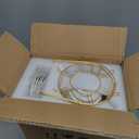 Zhehao 20 Pcs Porcelain Tea Set with Metal Holder and Spoon Adult Ceramic Tea Set European Flower Painting Teapot Cup Saucer Spoon for Women, Large Version(Modern Style)