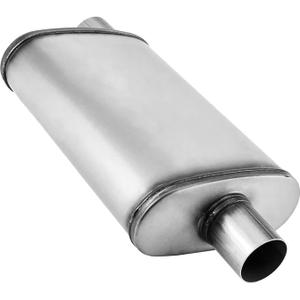 3 inch Exhaust Muffler,3.0" Universal Muffler Straight-Through Performance Resonator with Stainless Steel muffler for Cars, Trucks(3''Inlet/Outlet)