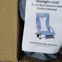 2 Pack Low Beach Chairs for Adults with High Back, Support 400LBS | Portable Beach Chair with 3-Position Adjustable Upper Backrest, Neck Support & Cup Holder for Beach, Caming, Dusty Blue