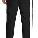 Big and Tall Mens Golf Pants 30 Inseam Stretch Work Dress Slacks Lightweight Casual Trousers with Pockets (Black, L) 54x30 