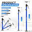 NEW DESIGN Adjustable Cabinet Jacks for Installing Cabinets (45.3-114.2 Inches 4 Pack) Heavy Duty 200 lb Support Rod & Third Hand Support System with Swivel Non-Slip Pads for Drywall and Ceilings
