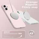 for iPhone 16 Silicone Case Soft Protective Shockproof Magnetic Case Compatible MagSafe iPhone 16 6.1" Silicones Phone Case Black (Pink and White)