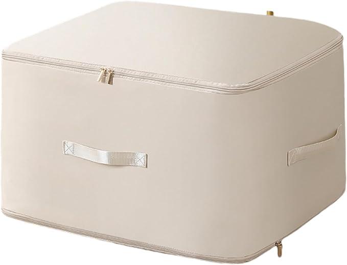 Quilt Storage Bag, Compression Bag, Household Down Comforter, Silk Quilt Special Sorting Bag, Bedding Storage Bag, Large Capacity (Apricot, XX-Large 21 * 16 * 23inch