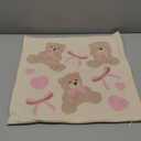 Kokaaee Embroidered Throw Pillow Cover 18x18 Inch  Valentines Decorative Animal Pillow Covers with Zipper for Couch Sofa Bedroom Living Room Cushion Pillowcase, Cute Teddy Bears