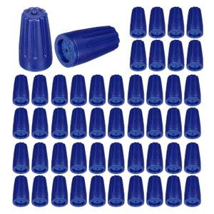 MECCANIXITY 50Pcs Waterproof Wire Connector, Cable Terminal Connectors 22-12AWG Outdoor Twist Seal Nut Caps for Landscape Light, Water Irrigation, Blue